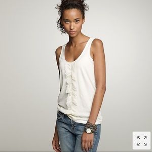 J Crew Lace Ruffle Tank